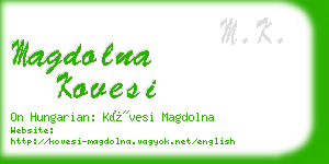 magdolna kovesi business card